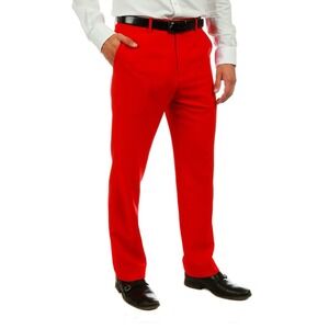 NWT Shinesty Formal Dress Suit Trousers Pants Red Straight Leg Mens 48x36 NEW